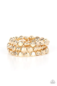 Paparazzi HAUTE Stone - Gold Stretch Bracelets