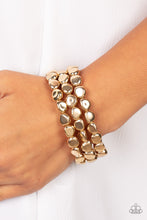 Load image into Gallery viewer, Paparazzi HAUTE Stone - Gold Stretch Bracelets
