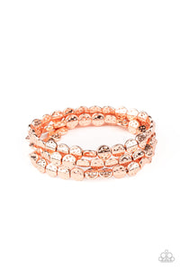 Paparazzi Hammered Heirloom - Copper Stretch Bracelets