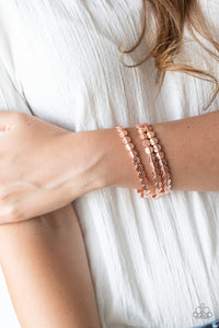 Paparazzi Hammered Heirloom - Copper Stretch Bracelets