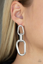 Load image into Gallery viewer, Paparazzi Harmonic Hardware - Silver Earrings
