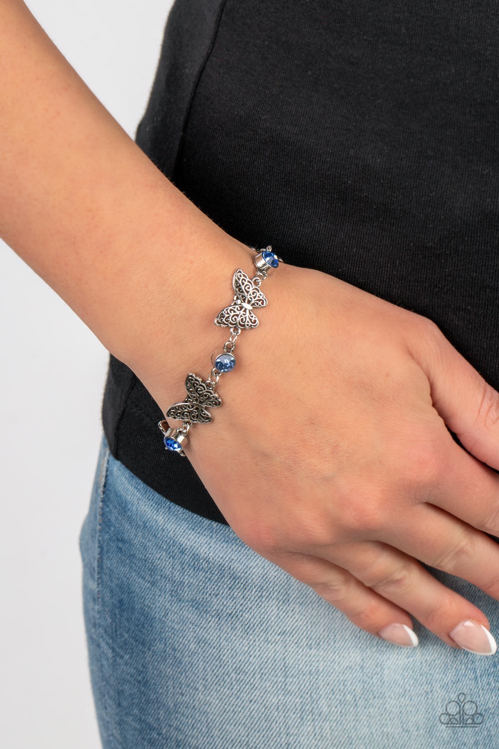 Paparazzi Has a WING to It - Blue Bracelet