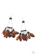 Load image into Gallery viewer, Paparazzi Haute Hawk - Black Feather Earrings
