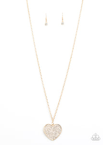 Paparazzi Have To Learn The HEART Way - Gold Necklace
