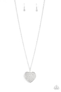 Paparazzi Have To Learn The HEART Way - White Necklace