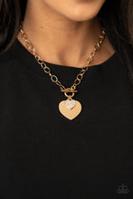 Load image into Gallery viewer, Paparazzi Heart-Stopping Sparkle - Gold Necklaces
