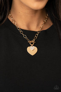 Paparazzi Heartbeat Bedazzle - Gold Bracelet