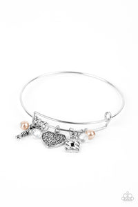 Paparazzi Here Comes Cupid - Brown Charm Bracelet