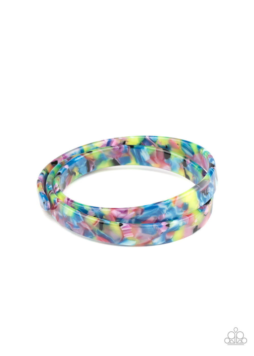 Paparazzi In The HAUTE Zone - Multi Acrylic Coil Bracelet