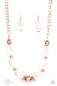 Paparazzi Iridescently Ice Queen - Copper Necklace