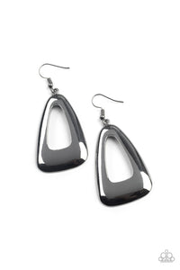 Paparazzi Irresistibly Industrial - Black Earrings