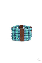 Load image into Gallery viewer, Paparazzi Island Soul - Blue Wooden Bracelet

