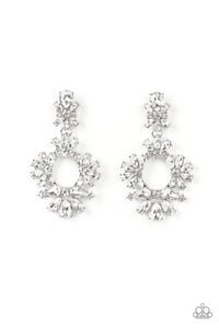 Paparazzi Leave Them Speechless - White Post Earrings
