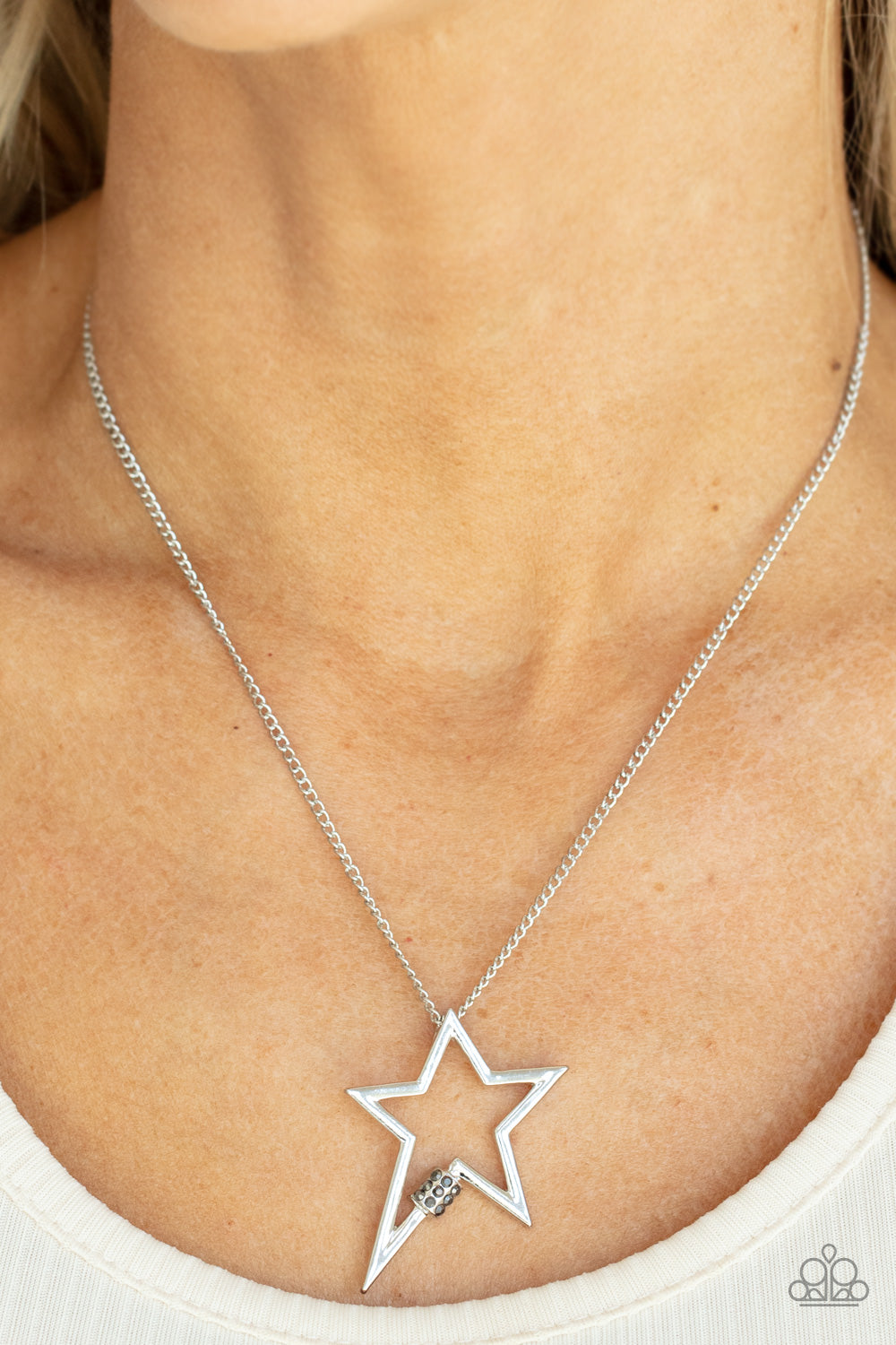 Paparazzi Light Up The Sky - Silver Star Necklace