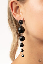 Load image into Gallery viewer, Paparazzi Living a WEALTHY Lifestyle - Black Earrings
