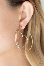 Load image into Gallery viewer, Paparazzi Love At First BRIGHT - Silver Heart Hoop Earrings
