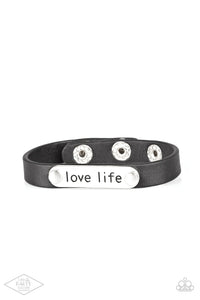 Paparazzi Love Life - Black Bracelet