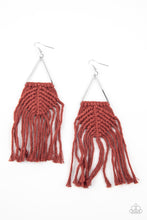 Load image into Gallery viewer, Paparazzi Macrame Jungle - Brown Macrame Earrings
