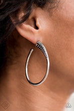 Load image into Gallery viewer, Paparazzi Fully Loaded - Silver Hoop Earrings
