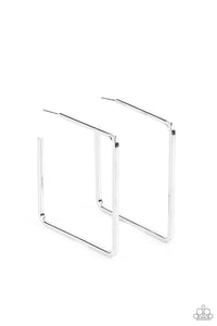 Paparazzi Material Girl Magic - Silver Hoop Earrings