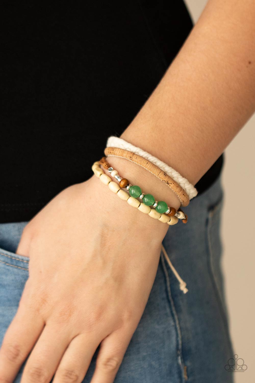 Paparazzi Natural-Born Navigator - Green Necklace