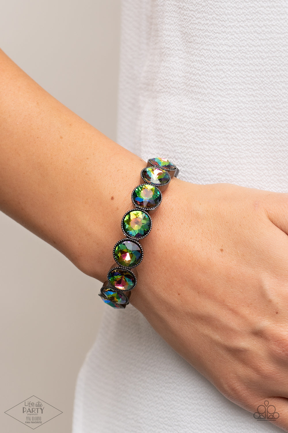 Paparazzi Number One Knockout - Oil Spill Stretch Bracelet