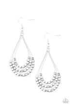 Load image into Gallery viewer, Paparazzi Off The Blocks Shimmer - Silver Earrings
