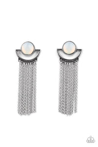 Paparazzi Opal Oracle - White Earrings