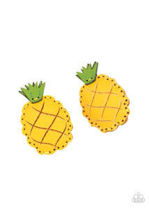 Paparazzi PINEAPPLE Of My Eye - Yellow Hair Clips