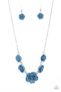 Paparazzi PRIMROSE and Pretty - Blue Rose Necklace