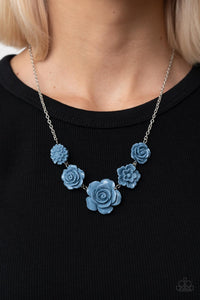 Paparazzi PRIMROSE and Pretty - Blue Rose Necklace
