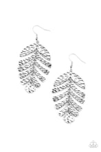 Load image into Gallery viewer, Paparazzi Palm Lagoon - Silver Leaf Earrings
