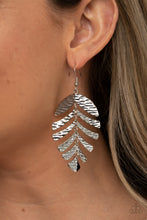 Load image into Gallery viewer, Paparazzi Palm Lagoon - Silver Leaf Earrings
