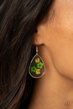 Load image into Gallery viewer, Paparazzi Perennial Prairie - Yellow and Green Flower Earrings
