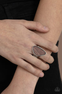 Paparazzi Perfectly Petrified - Brown Wooden Ring
