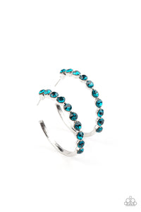 Paparazzi Photo Finish - Blue Hoop Earrings
