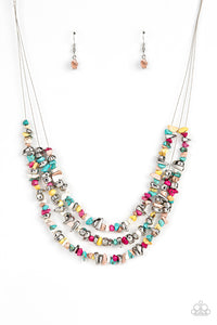 Paparazzi Placid Pebbles - Multi Necklace