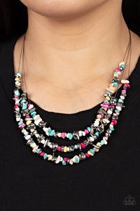 Paparazzi Placid Pebbles - Multi Necklace