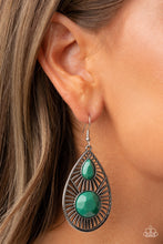 Load image into Gallery viewer, Paparazzi Prima Donna Diva - Green Earrings
