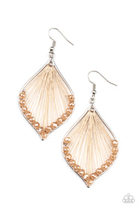 Paparazzi Pulling at My HARP-strings - Brown Earrings