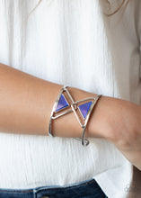 Load image into Gallery viewer, Paparazzi Pyramid Palace - Blue Cuff Bracelet
