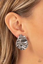 Load image into Gallery viewer, Paparazzi Raise the RUCHE - Silver Clip-On Earrin\gs
