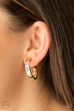 Load image into Gallery viewer, Paparazzi Ready, Steady, GLOW - Gold Clip-On Hoop Earrings

