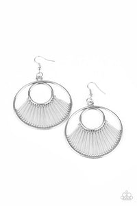 Paparazzi Really High-Strung - Silver Earrings