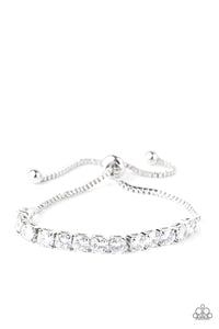 Paparazzi Red Carpet Rival - White Bracelet