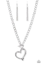 Load image into Gallery viewer, Paparazzi Reimagined Romance - Silver Heart Necklace
