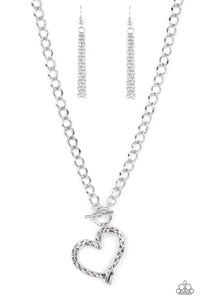 Paparazzi Reimagined Romance - Silver Heart Necklace