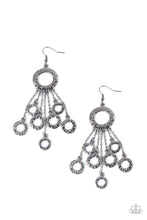 Load image into Gallery viewer, Paparazzi Right Under Your NOISE - Black Earrings
