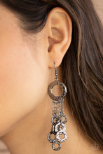 Load image into Gallery viewer, Paparazzi Right Under Your NOISE - Black Earrings
