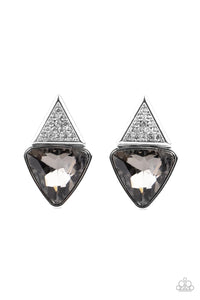 Paparazzi Risky Razzle - Silver Earrings
